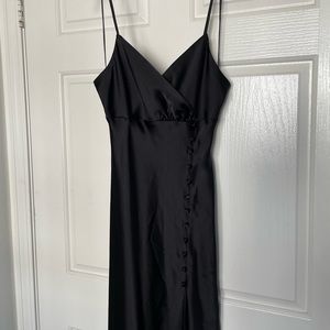 NWT Zara Black Satin dress